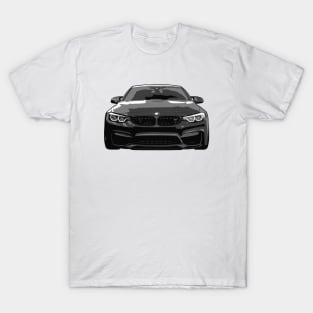 Grey BMW M4 Illustration T-Shirt